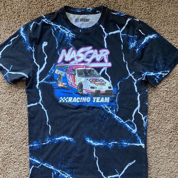 Urban Outfitters NASCAR Lightning Print Racecar S/S Graphic Tshirt Adult Medium - Picture 1 of 5